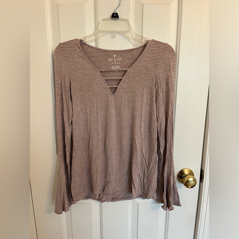 Stripped long sleeve shirt